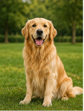Golden Retriever Sentado