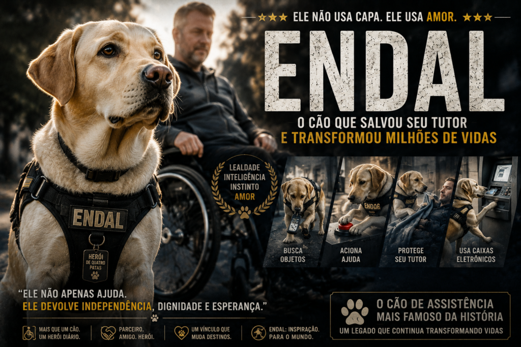 Endal, o Labrador Retriever de assistência