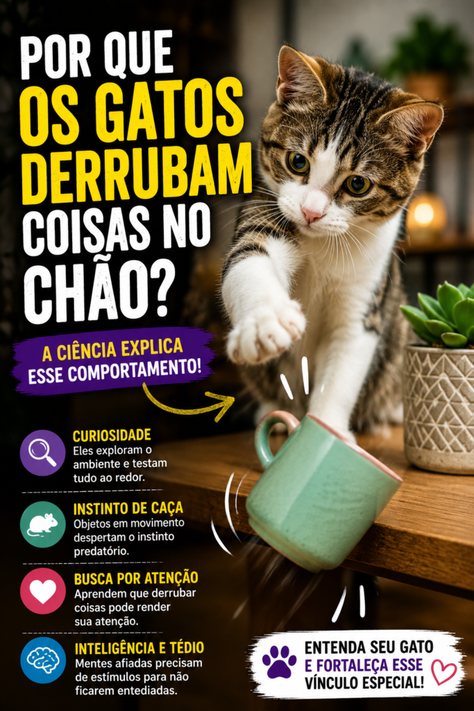 Por Que os Gatos Derrubam Coisas no Chão A Ciência Explica Esse Comportamento